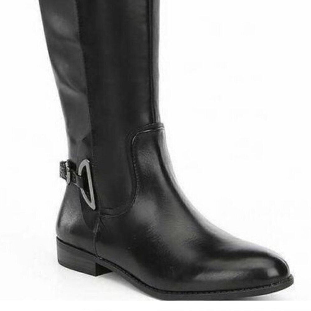Alex Marie SZ6.5 Stassia Black Leather Riding Boot Old $ Western Moto Essential - Picture 2 of 9